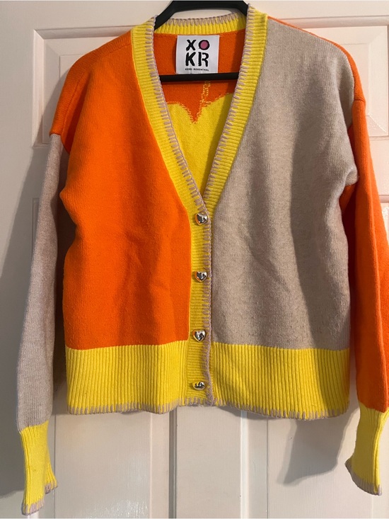 Kerri Rosenthal Sweaters - Kerri Rosenthal Color Block Cardigan Button Sweater sun vibrant tuckernuck xs